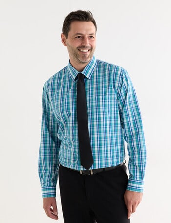 Chisel Check Long Sleeve Shirt, Green product photo