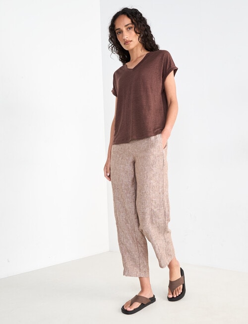 Zest Linen Barrel Pant, Praline product photo View 03 L