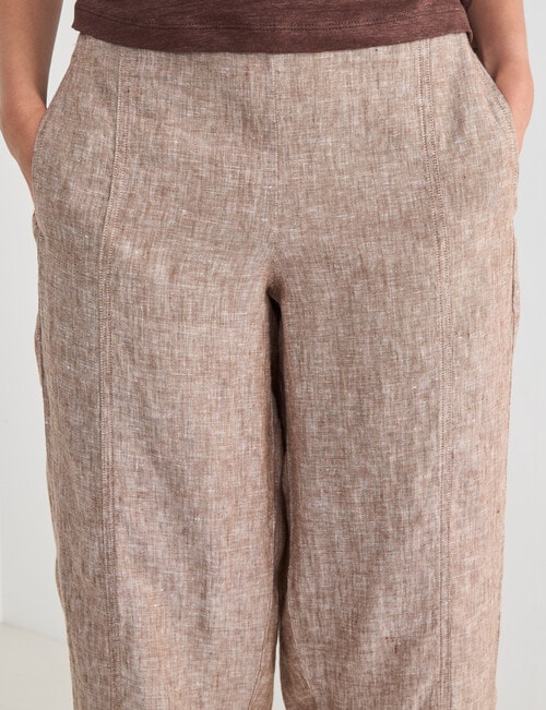 Zest Linen Barrel Pant, Praline product photo View 04 L