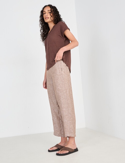 Zest Linen Barrel Pant, Praline product photo View 06 L