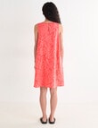 Zest Linen Lotus Floral Swing Dress, Coral product photo View 02 S