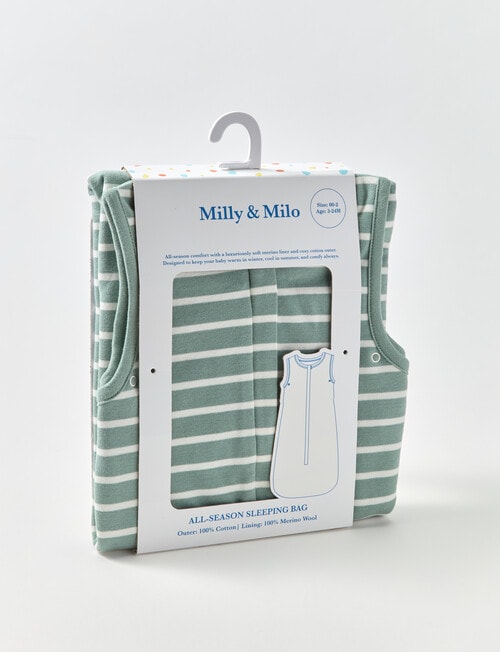 Milly & Milo Sleep Bag, 3-24M, Green product photo View 04 L