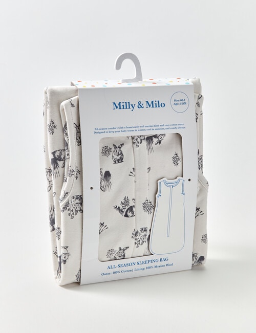 Milly & Milo Sleep Bag 3, 24M, Bunny Print product photo View 04 L