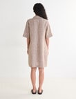 Zest Linen Collared Dress, Praline product photo View 02 S