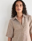 Zest Linen Collared Dress, Praline product photo View 04 S