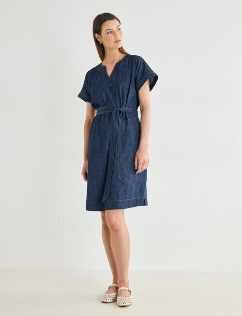 Jigsaw Ola Chambray Dress, Blue Wash product photo View 03 L