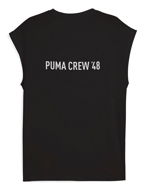 Puma Graphic Cutoff Tank, Black product photo View 02 L