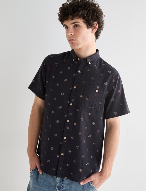 Tarnish Bellerose Duo Layer Shirt, Black product photo View 05 L