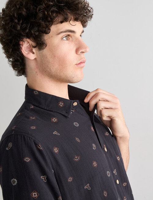 Tarnish Bellerose Duo Layer Shirt, Black product photo View 07 L
