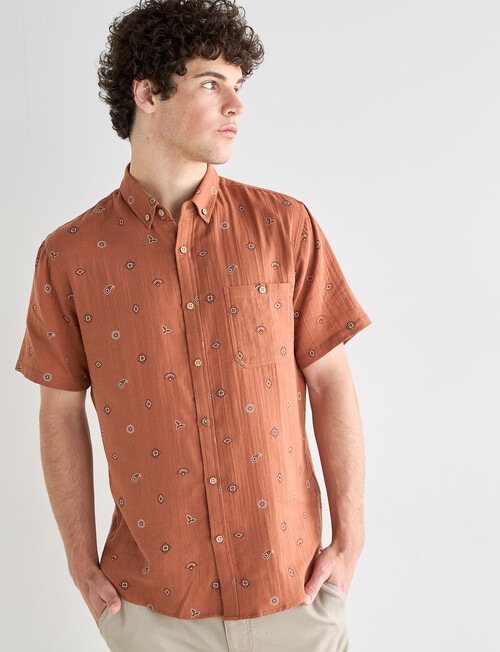Tarnish Bellerose Duo Layer Shirt, Rust product photo