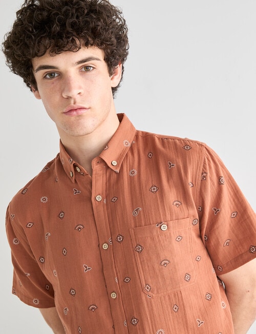 Tarnish Bellerose Duo Layer Shirt, Rust product photo View 04 L