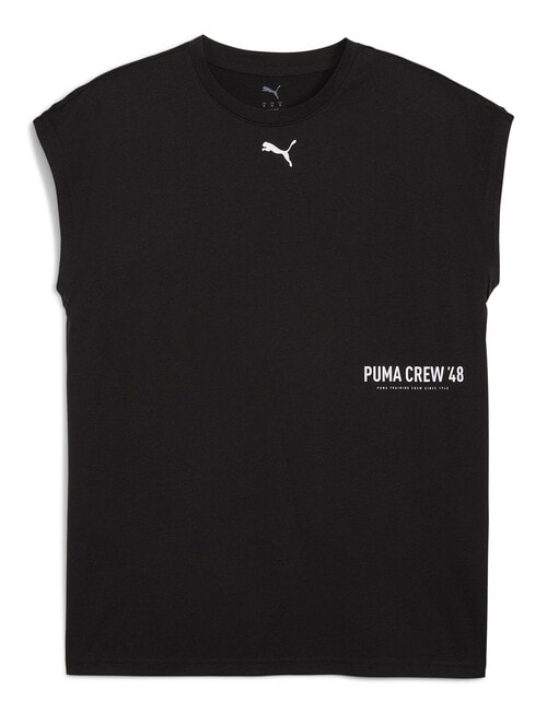 Puma Graphic Cutoff Tank, Black product photo
