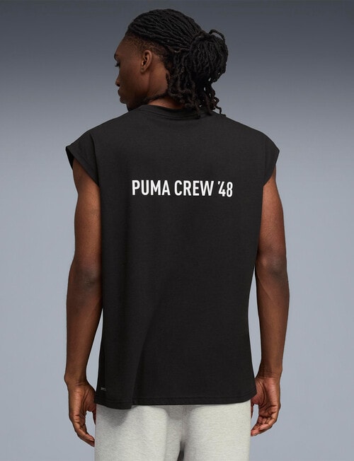 Puma Graphic Cutoff Tank, Black product photo View 04 L