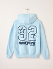 Switch New York Sports Oversized Zip Up Hoodie, Baby Blue product photo View 02 S