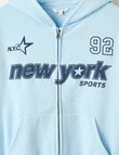 Switch New York Sports Oversized Zip Up Hoodie, Baby Blue product photo View 03 S