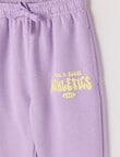 Mac & Ellie Cuff Logo Trackpant, Lilac product photo View 02 S