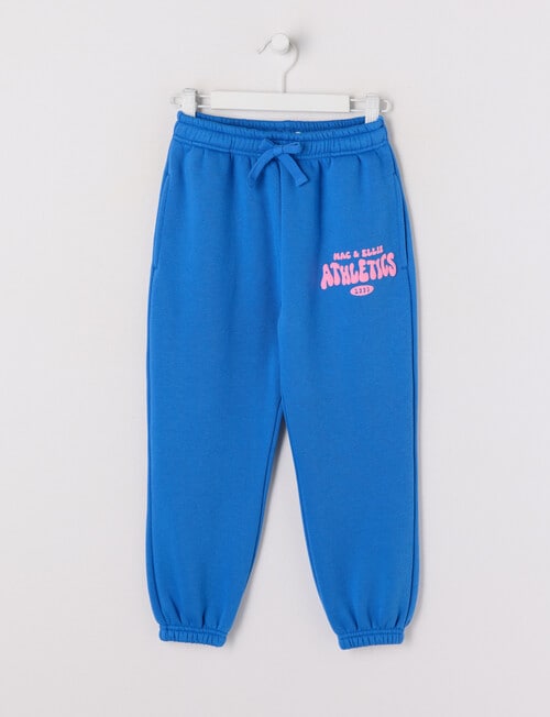 Mac & Ellie Cuff Logo Trackpant, Cobalt product photo