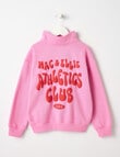 Mac & Ellie Athletics Club 1/4 Zip Crew Neck Sweatshirt, Candy Pink product photo View 02 S