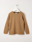 Mac & Ellie Waffle Long Sleeve Tee, Tan product photo