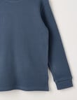 Mac & Ellie Waffle Long Sleeve Tee, Blue product photo View 02 S