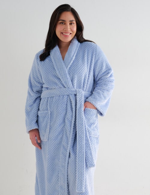 Studio Curve Sleep Basket Weave Robe, Blue product photo View 06 L