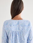 Ruby & Bloom Flannel Nightie, Blue Floral, 10-26 product photo View 05 S