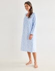Ruby & Bloom Flannel Nightie, Blue Floral, 10-26 product photo View 03 S