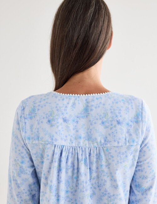 Ruby & Bloom Flannel Nightie, Blue Floral, 10-26 product photo View 05 L