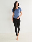 Lyric Thermals Mia Bamboo Short Sleeve Top, Blue product photo View 03 S