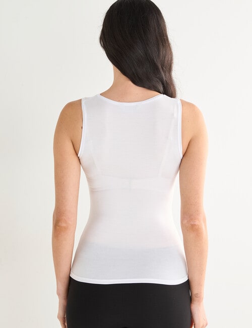 Lyric Thermals Mia Bamboo Singlet, White product photo View 02 L