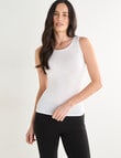 Lyric Thermals Mia Bamboo Singlet, White product photo View 05 S