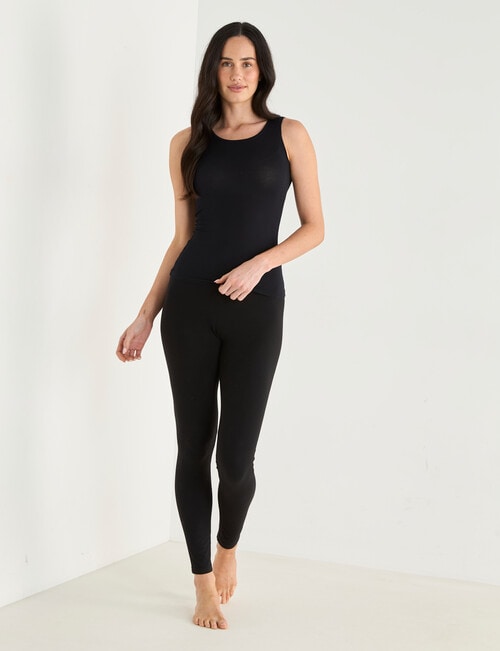 Lyric Thermals Mia Bamboo Singlet, Black product photo View 03 L