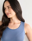 Lyric Thermals Mia Bamboo Singlet, Blue product photo View 04 S