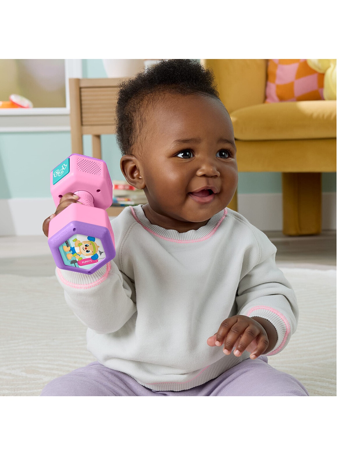Fisher Price Laugh Learn Countin' Reps Dumbbell Pink Musical