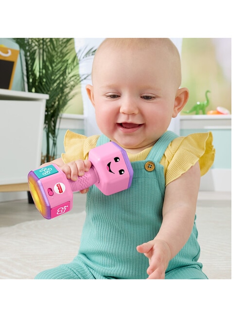 Fisher Price Laugh & Learn Countin' Reps Dumbbell Pink Musical Learning Toy product photo View 07 L