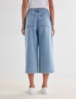 Denim Republic Wide Leg Culotte, Mid Wash product photo View 02 S