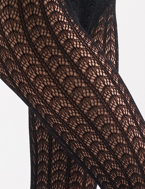 Ambra Scallop Net Tight, Black product photo View 05 L