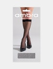 Ambra Fishnet Knee Hi, Black product photo