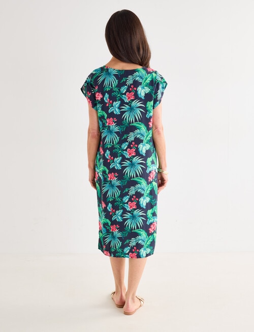 Ella J Shift Dress, Tropical Print product photo View 02 L