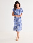 Ella J Shift Dress, Blue Print product photo