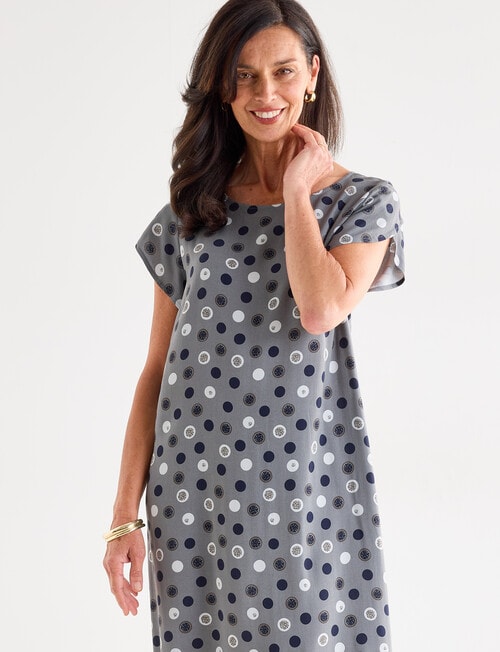 Ella J Shift Dress, Sage Print product photo
