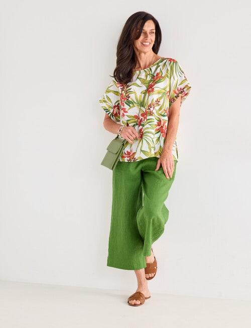 Ella J Linen Top, Tropical product photo View 03 L