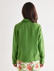 Ella J Linen Jacket, Basil product photo View 02 S