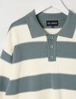No Issue Stripe Polo Jumper, Sage product photo View 02 S