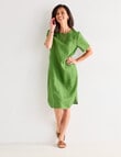 Ella J Linen Shift Dress, Basil product photo View 03 S