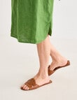 Ella J Linen Shift Dress, Basil product photo View 05 S