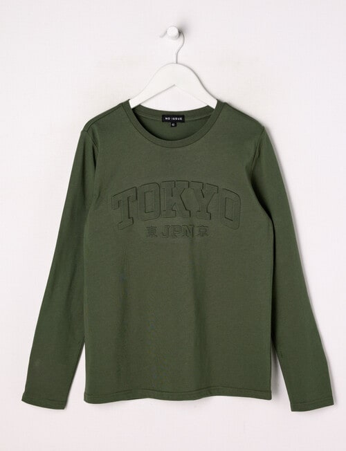 No Issue Deboss Long Sleeve Tee, Khaki product photo
