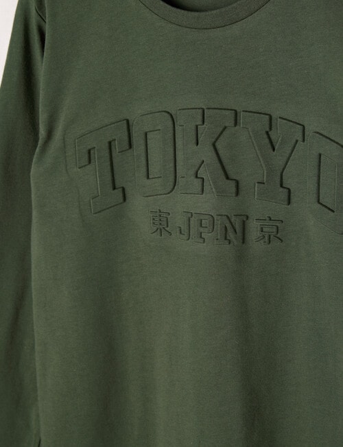 No Issue Deboss Long Sleeve Tee, Khaki product photo View 02 L