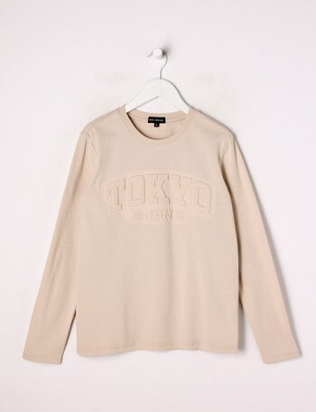No Issue Deboss Long Sleeve Tee, Stone product photo
