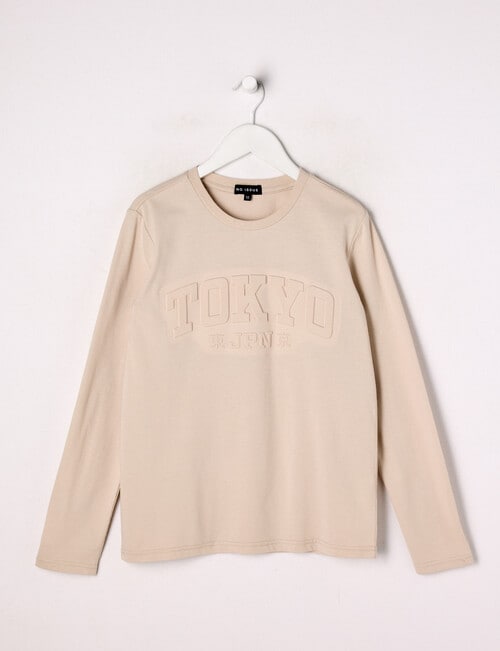 No Issue Deboss Long Sleeve Tee, Stone product photo